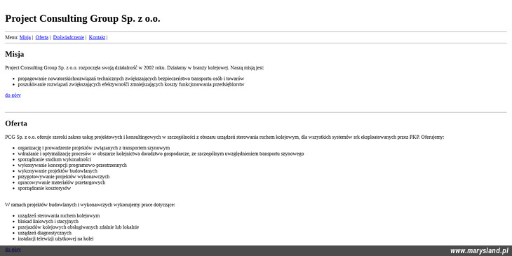 PROJECT CONSULTING GROUP SP Z O O